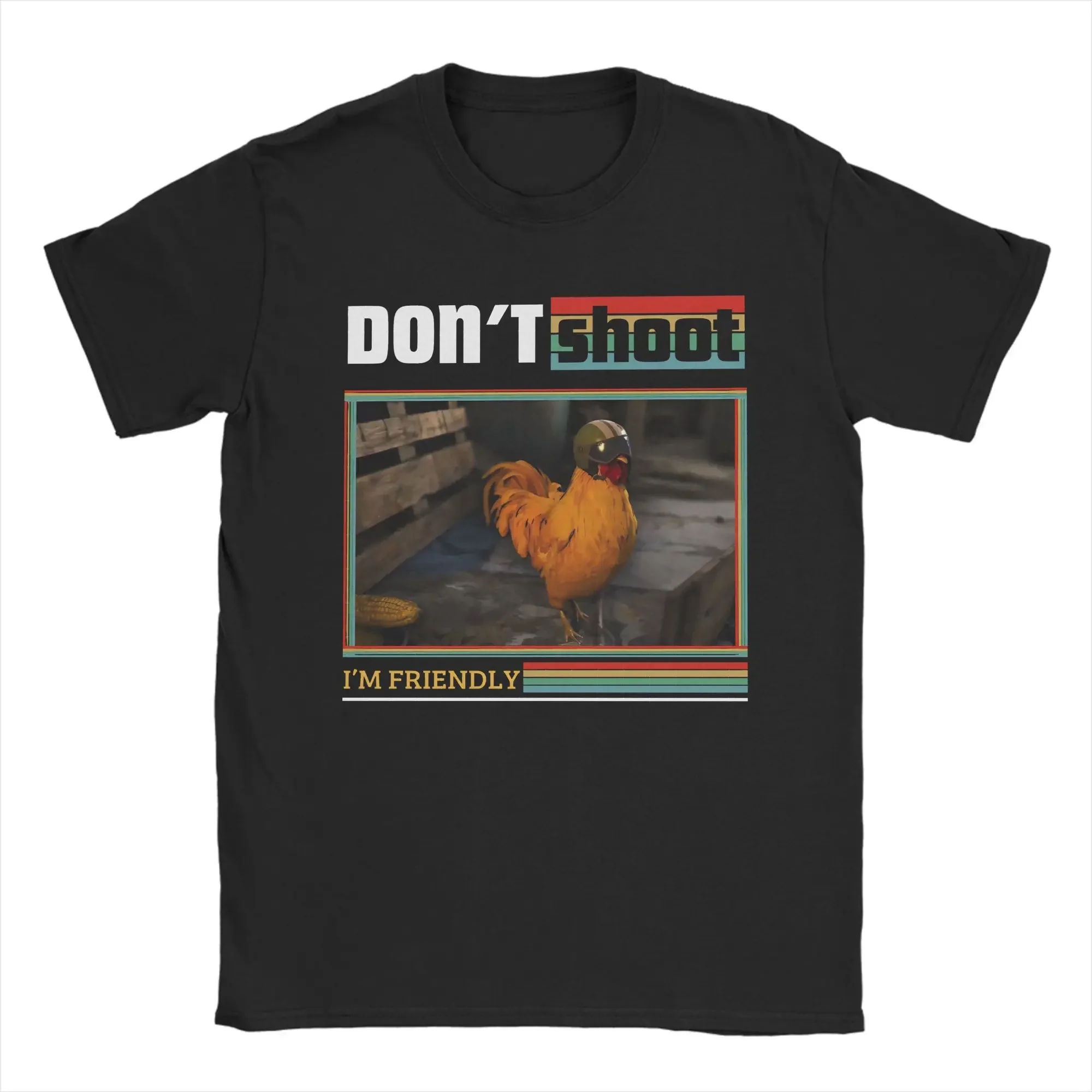 Don’T Shoot I’M Friendly T-Shirt Summer Arc Raiders Harajuku T Shirts Mens Cotton O Neck Oversize Top Tees Short Sleeves Tshirt
