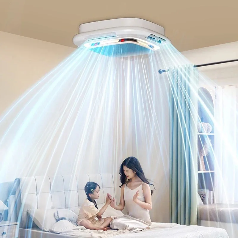 

Современный персонализированный потолочный светильник, безлопастный вентилятор, светильник для защиты глаз полного спектра, спальня, столовая