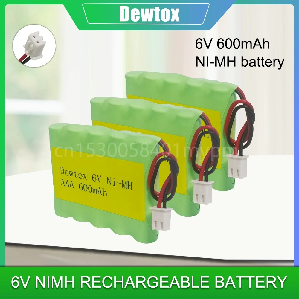 6V AAA 600mah Rechargeable Ni-Mh Battery pack with Plugs cell for toys emergency light cordless phone Cell Remote Control Car