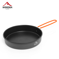 Widesea Camping Feast Non-stick Frying Pan Pot Bowl Ultra-light Plate Tableware Cooking Utensils Bbq Picnic Cookware