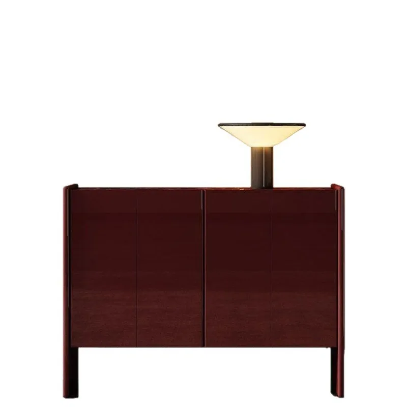 Italian minimalist solid wood shoe cabinet, simple villa living room against the wall storage, high-end bedroom c