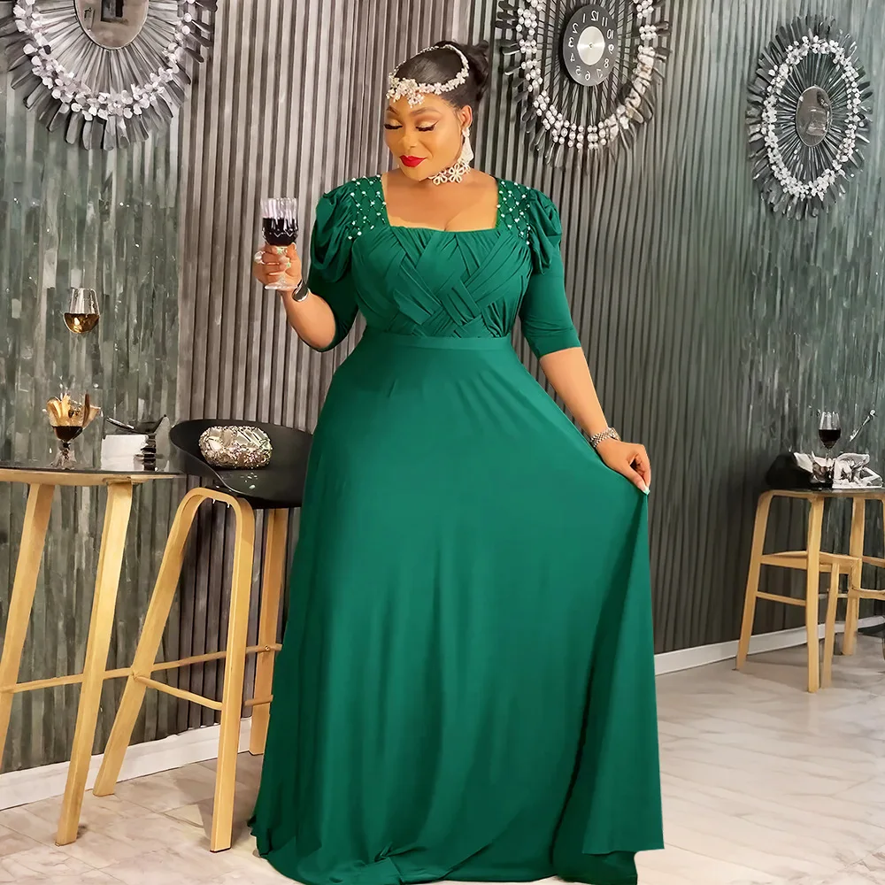 

African Dresses For Women Elegant Wedding Muslim Fashion Abayas Dashiki Robe Kaftan Long Maxi Dress Turkish Africa 2025 New