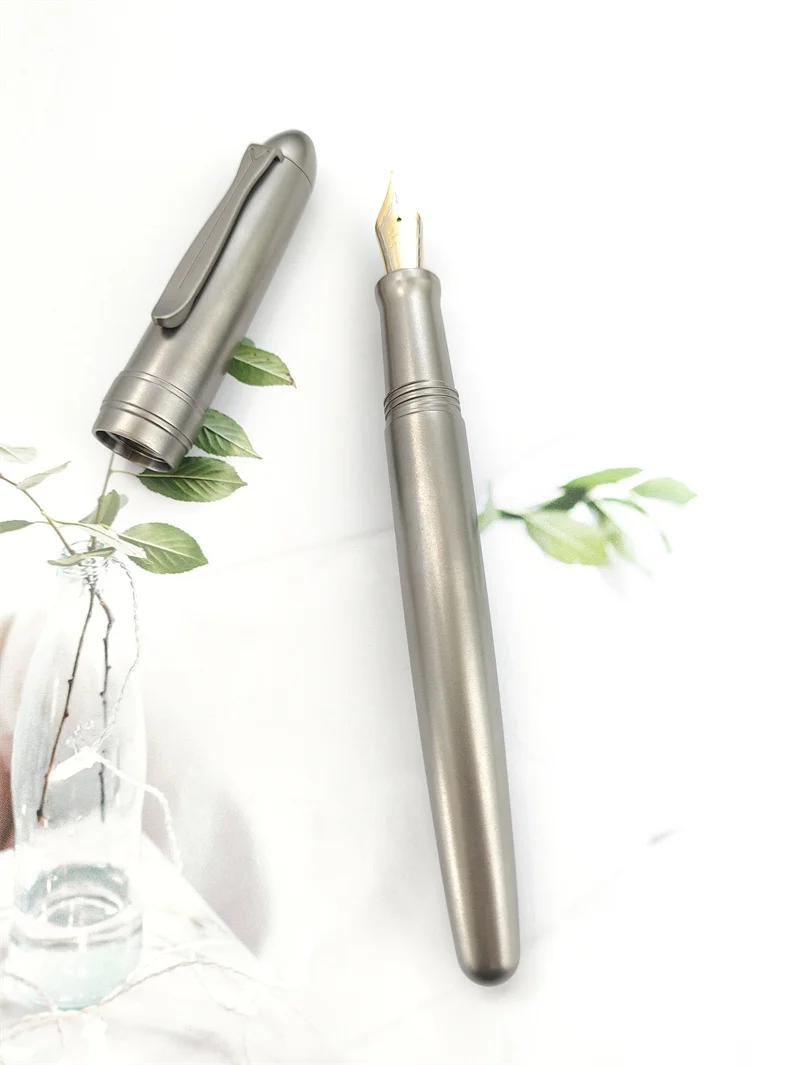 Luxury Titanium Ultra-light NO.6 Nib Assembly Fountain Pen Iridium Hand Polished Nib Ink Pen School Supplies Stationery Writing