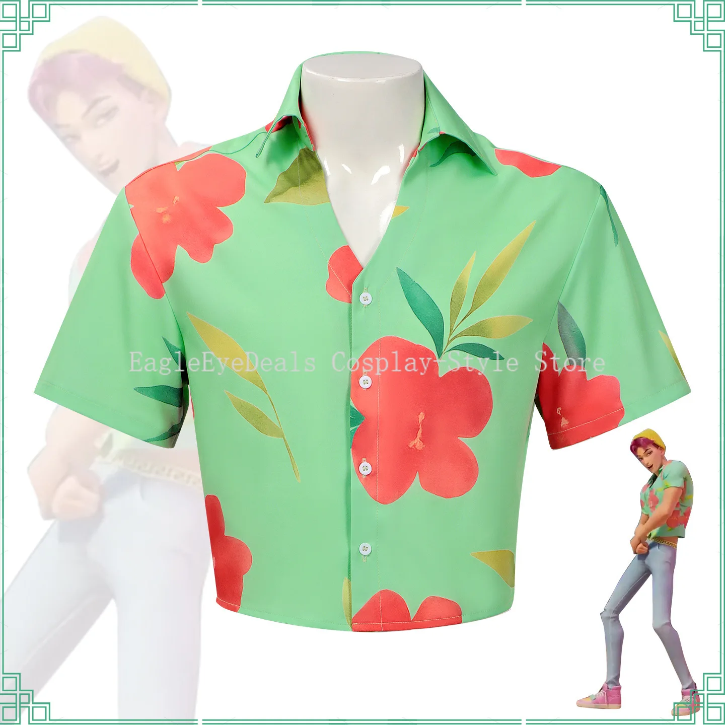 Kpop شيطان الصيادين جينو سر الرومانسية الطفل ساجا الأولاد تأثيري حلي الصودا البوب مرحلة الغناء الزي تي شيرت موحدة هالوين