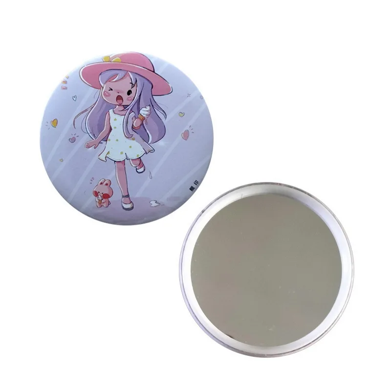 30 Pcs  Cute Cartoon Girl Cosmetic Mirror / Sweet Women Makeup Pocket Mini Portable /Nice Party Christmas Gift