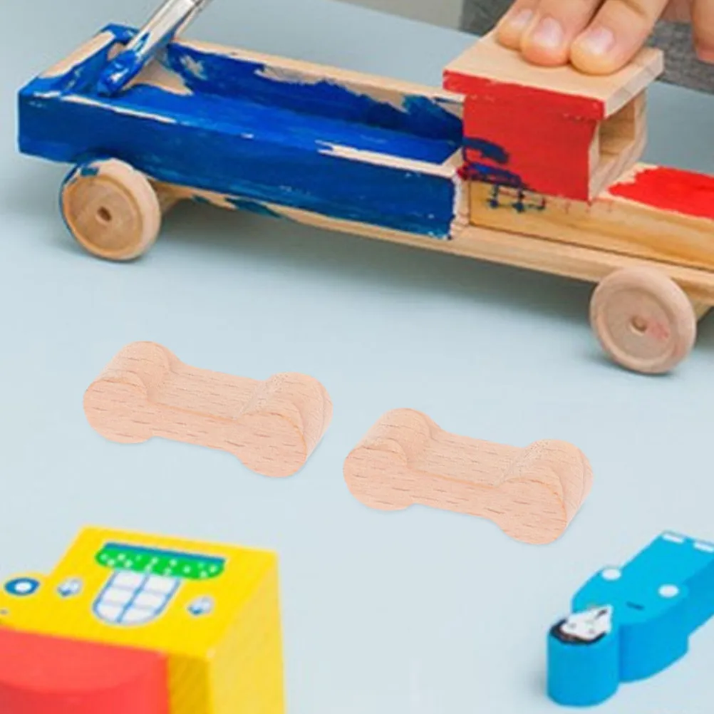 

5Pcs Wooden Railway Buckles Sturdy Train Track Components for Children DIY Railway Connection Imaginative Fun Funny Train Buckle