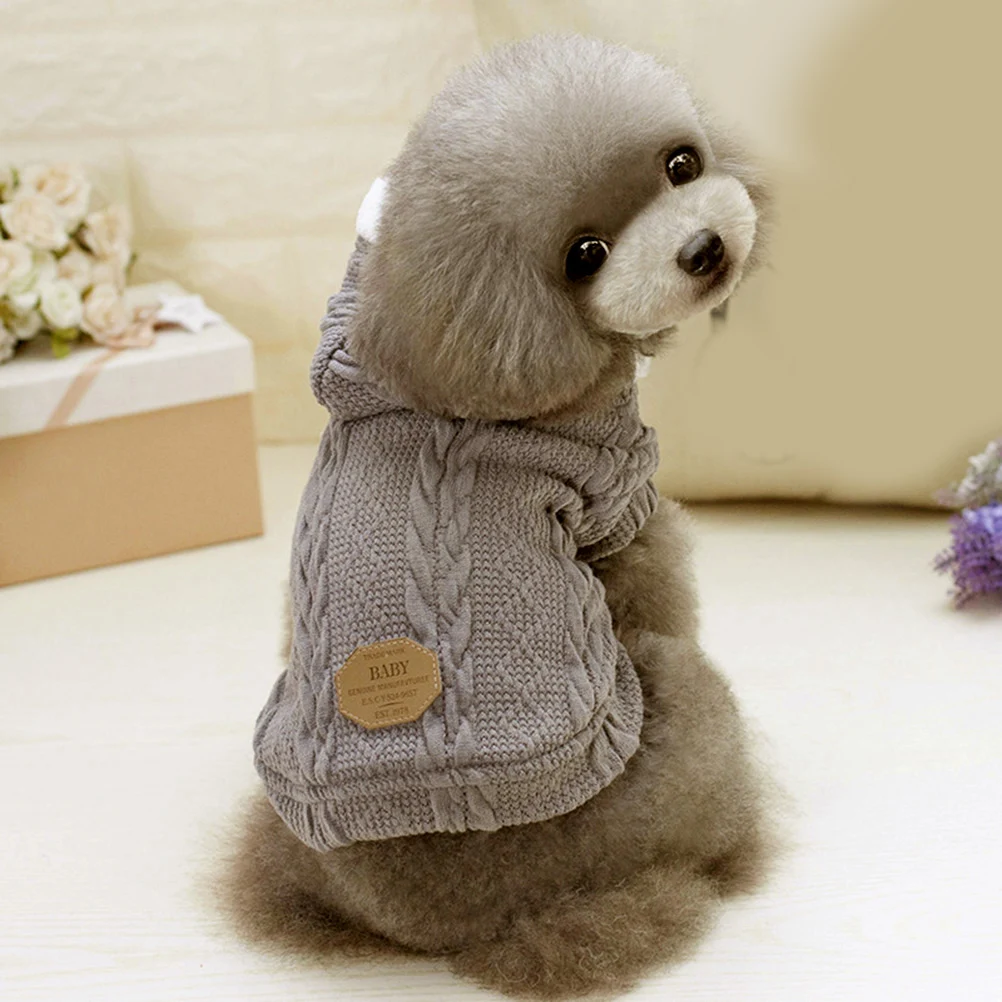 

Clothes Coat Pet Small Dog Sweater Double Layer Comfortable Sweaters Cute Knitwear