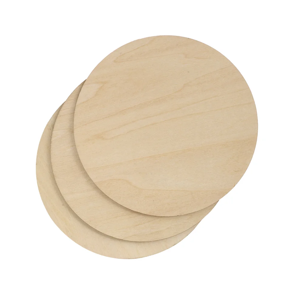 3 Pcs Round Wood Slices Unfinished Wood Circles Plain Wooden Discs for Decor Handmade Craft Supplies Door Wreath Painting