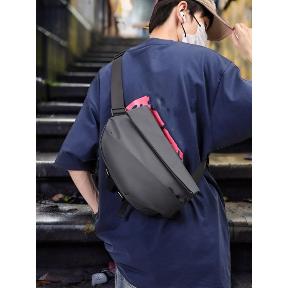 Single Shoulder Backpack Men's Sports Commuting Bag Multi Functional Men's Crossbody Bag Chest bag Men's Cycling Charter