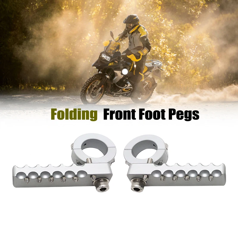 R1250GS Front Foot Pegs Folding Footrests Clamps 25mm For BMW R1250 GS R 1250 GS adv adventure LC HP GSA 2019 -2022 Motorcycle