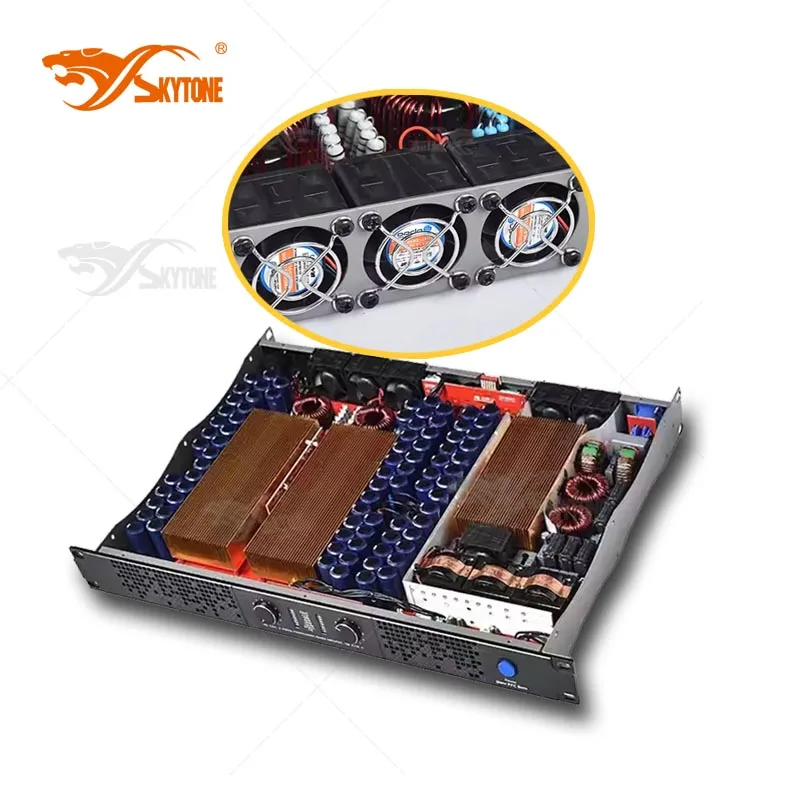 HQ48 2X4800W 1U แอมพลิฟายเออร์ดิจิตอลกำลังขับสูงสำหรับลำโพงเวที แรงดันไฟฟ้ากว้าง 90V-265V ระดับมืออาชีพ