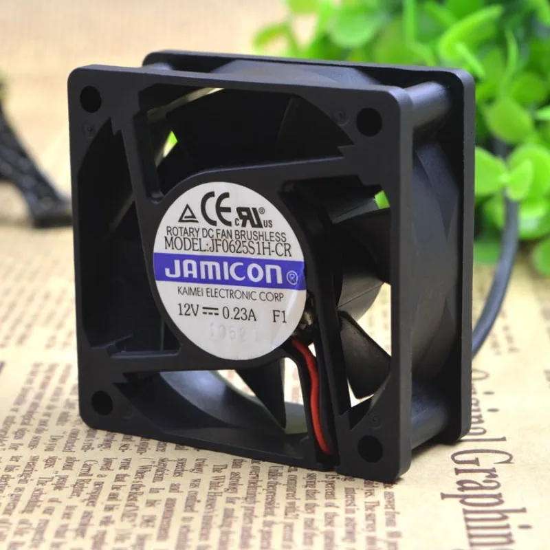 New Cooler Fan for Jamicon JF0625S1H-CR 12V 0.23A 6025 6CM Inverter Silent Fan 60*60*25mm