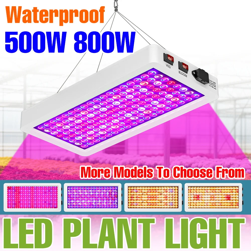 

800 Вт светодиодные лампы для выращивания растений, полный спектр, квантовая доска, гидропоника, лампа для выращивания растений для комнатной теплицы, палатки, помидоров, овощей