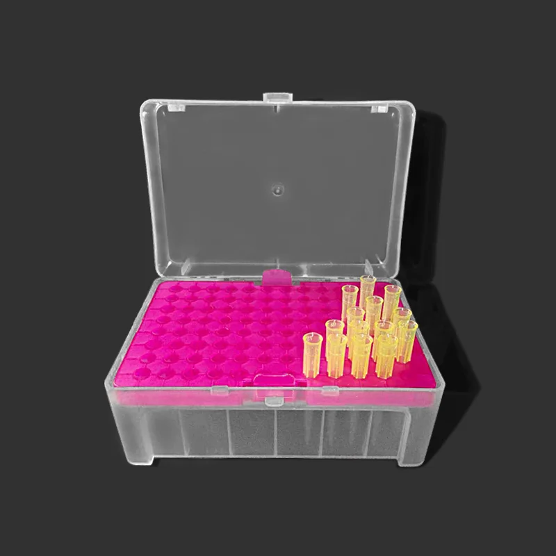 

Plastic Pipette box 96 Holes Pipette Tips Box 200ul Chemical Biological Laboratory Pipettor Tip Cartridge 96 Wells 1PC