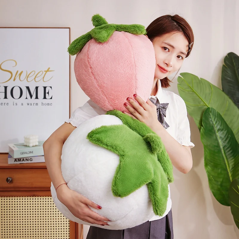 Wholesale Hot Cartoon Strawberry Plush Toy 23/35cm Soft Filled Fruit Sofa Cushion Simulation Pillow Home Decor Gift For Friend