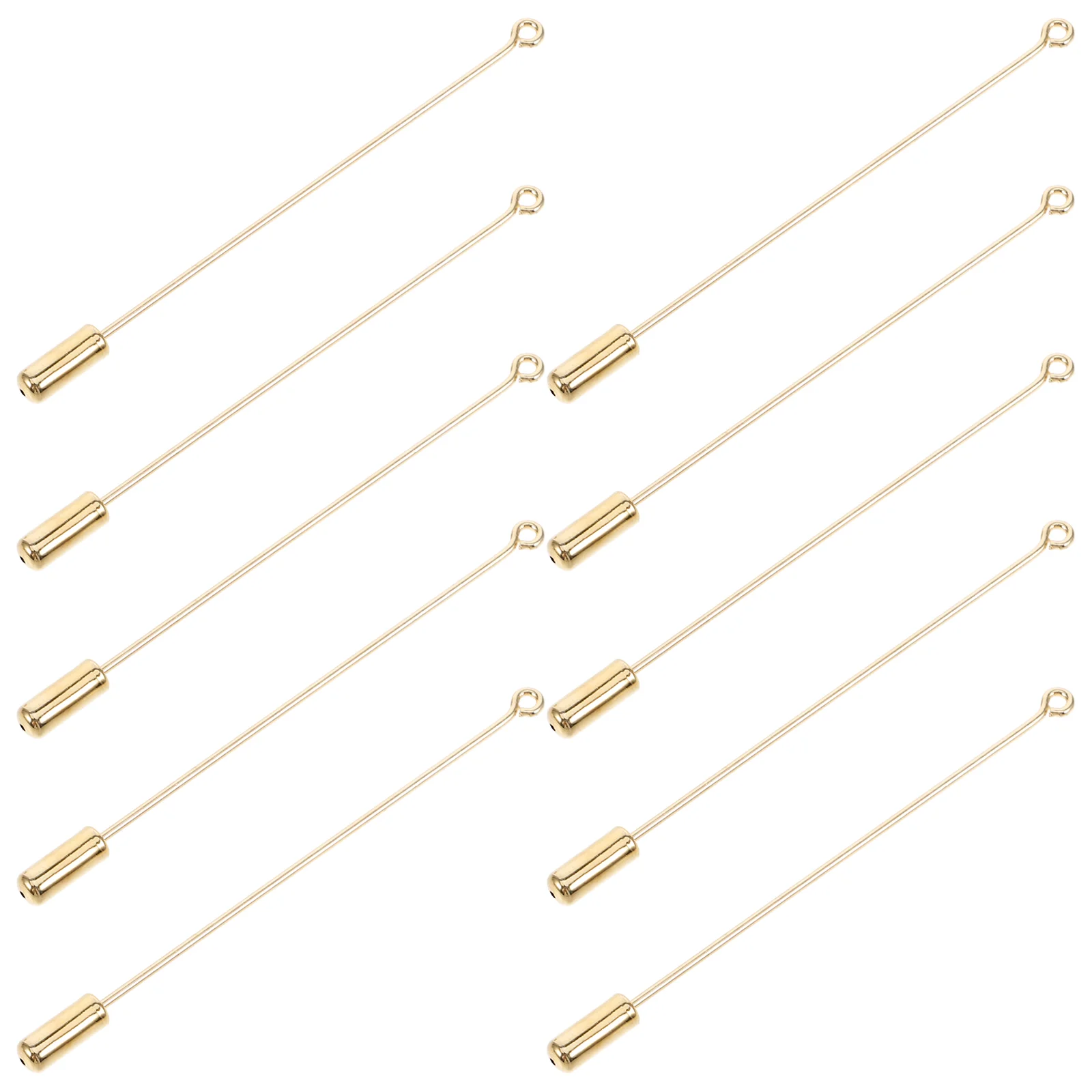 10 Pcs Brooch Hat Pins Accessories for DIY Long Needle Jewelry Copper Parts