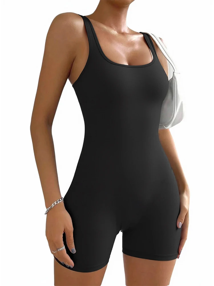

Women's Figure-Flattering Butt-Lifting Sports Jumpsuit Backless Yoga, Running & Fitness Solid Colour Yoga Jumpsuit
