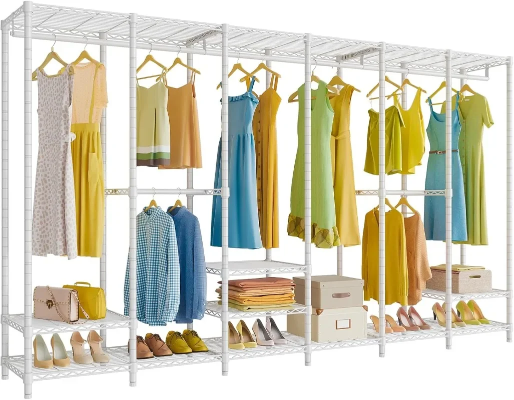VIPEK Extra Large Clothing Rack Portable Closet Freestanding Wardrobe Heavy Duty, Metal, for Hanging Clothes Bedroom Storage