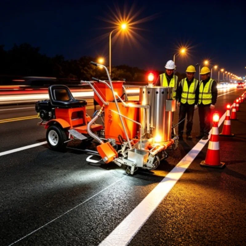 Autonomous Pre-Marking Robot High Precision Road Line Marking Machine with Engine & Pump High Efficiency