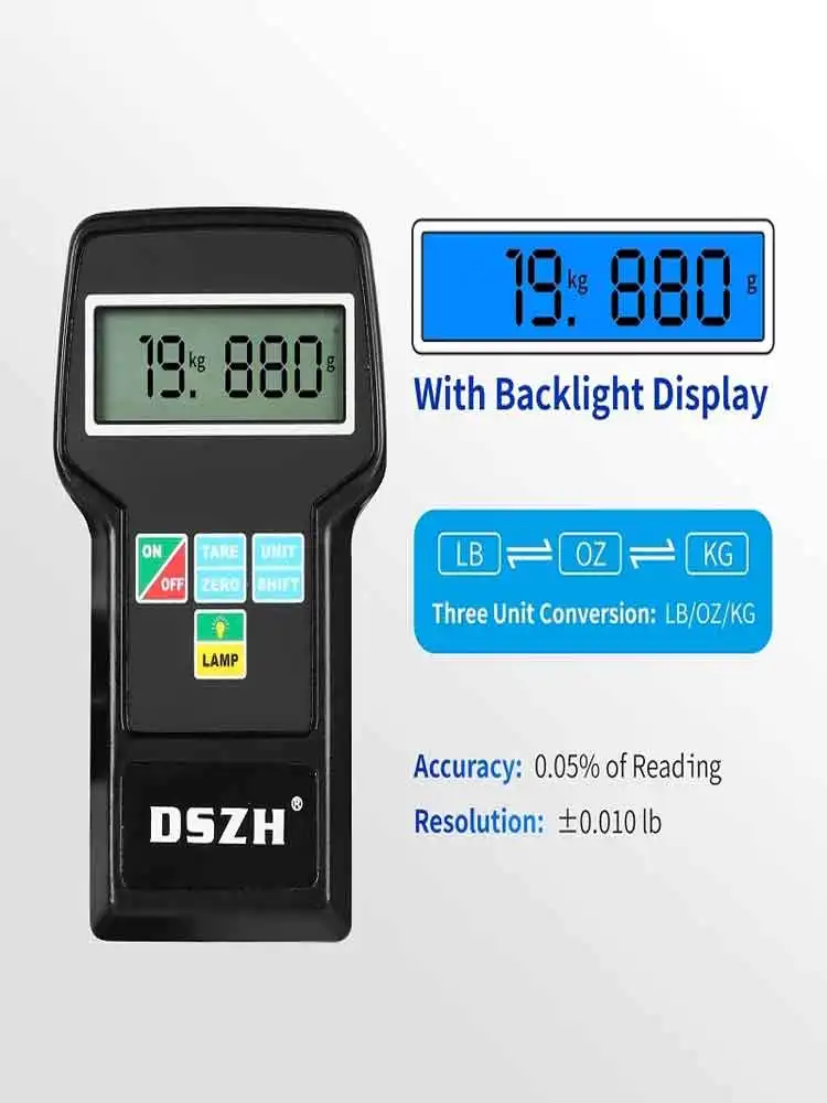 DSZH RCS-7040 Electronic Digital HVAC A/C Refrigerant Freon Charging Weight Scale with Case Measuring Tools