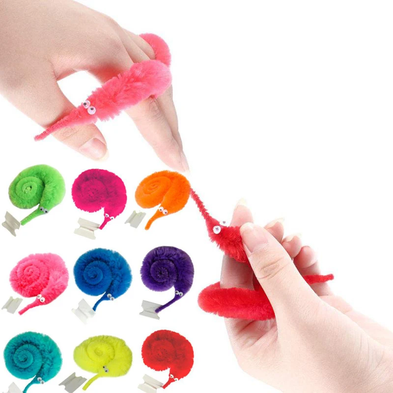 

Funny Worm Magic Props Toys for Children Kids Beginners Wiggly Twisty Worm with Invisible String Party Favor Games Trick Toy