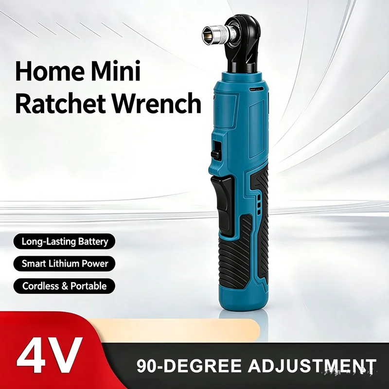 90-degree Adjustable  Handheld Electric Ratchet Wrench High Torque Wrench Adjustable Speed Lithium-ion  Repair