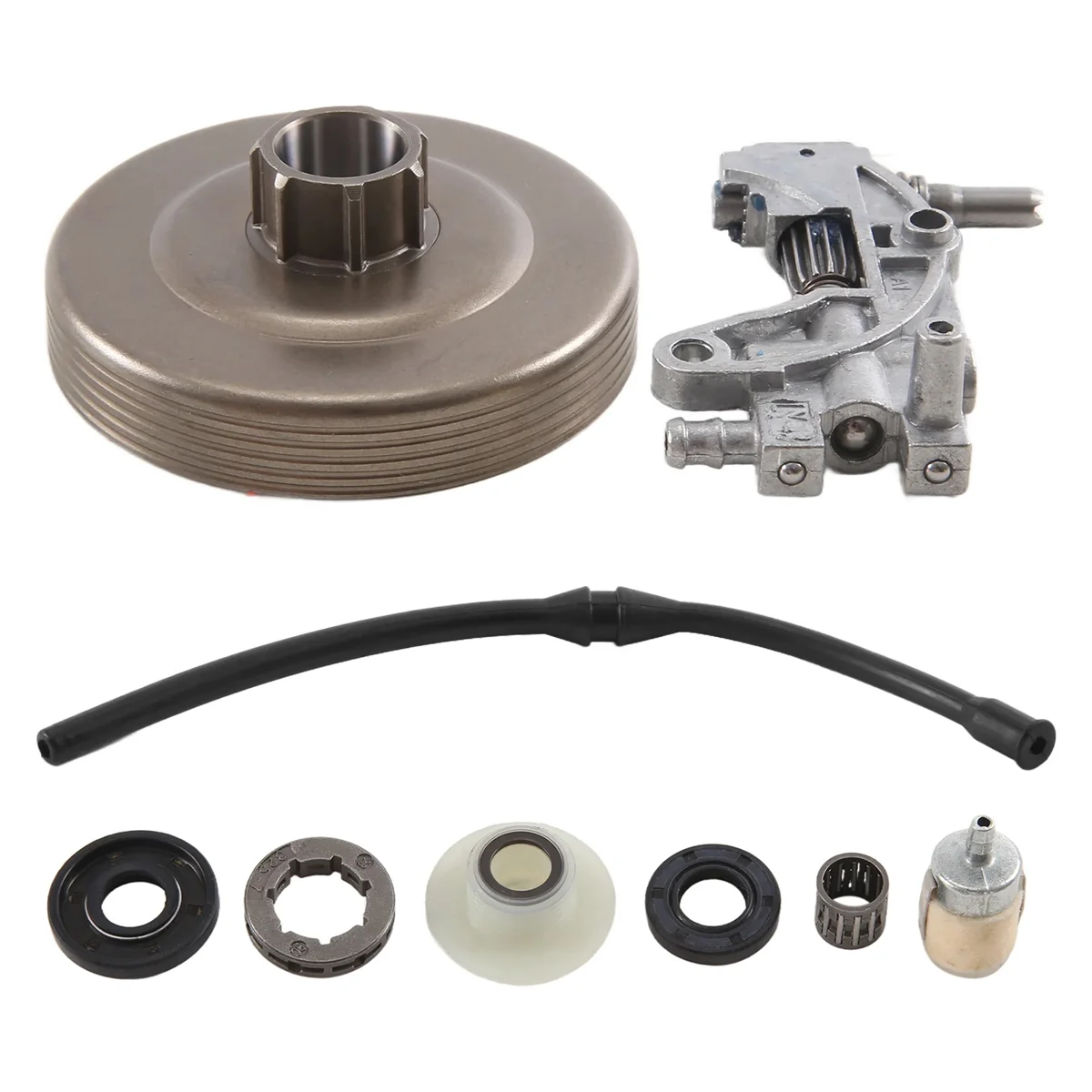 中国チェーンソー用クラッチスプロケット,ドラムオイルポンプ,ウォームギア,オイルシール,燃料フィルター,ラインパーツ,4500 5200 5800 45cc 5