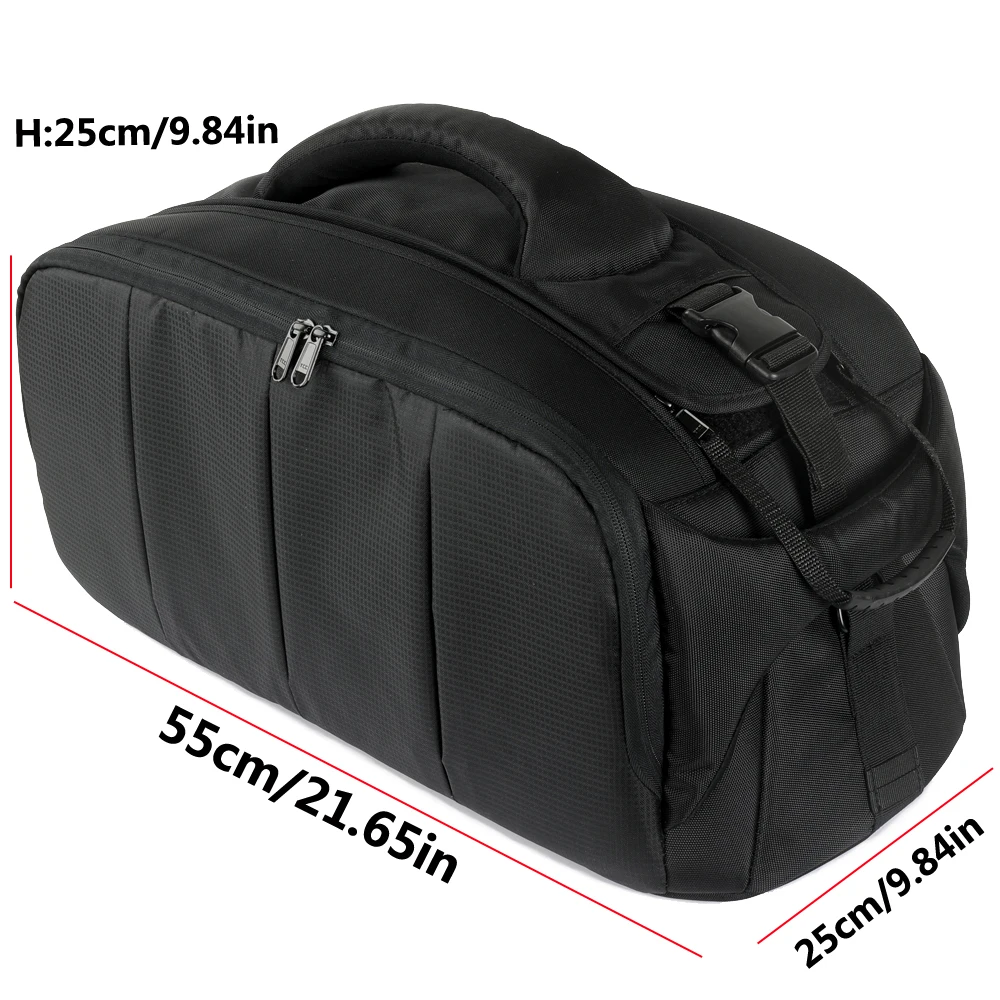 Imagem -02 - Grande Bolsa de Câmera de Vídeo para Nikon Canon Sony Panasonic Fujifilm Pacote de Lente Longa Fotografia Viagem Foto Case Capa Lentes Bolso