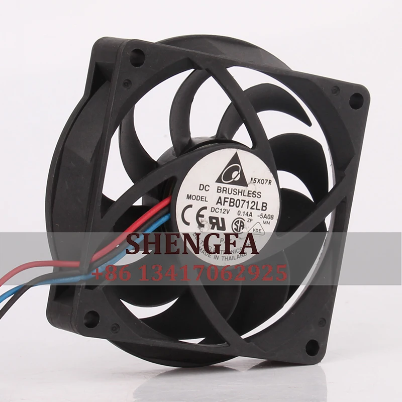 DELTA Case Fan Dual Ball Bearing AFB0712LB 70X70X15MM 7015 12V 0.14A 4-wire PWM Inverter Cooling Fan