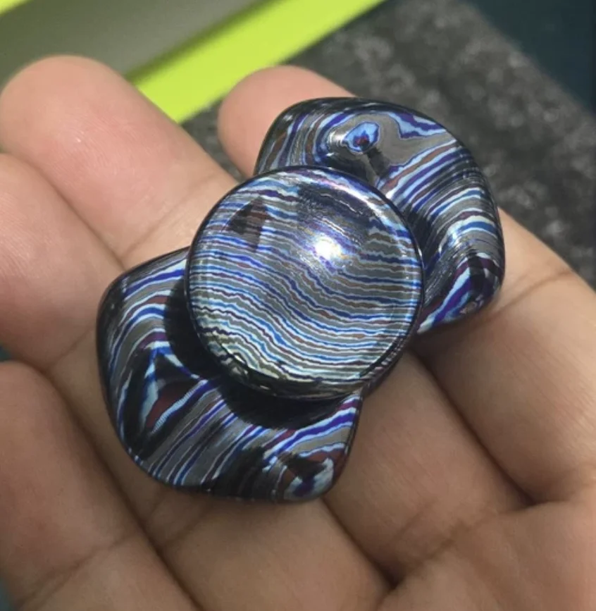 Used EDC X Studio Two Pages Mini Zircuti Stress Relief Toy Haptic Spinner Fingertip Gyroscope Decompression Toys For Adult
