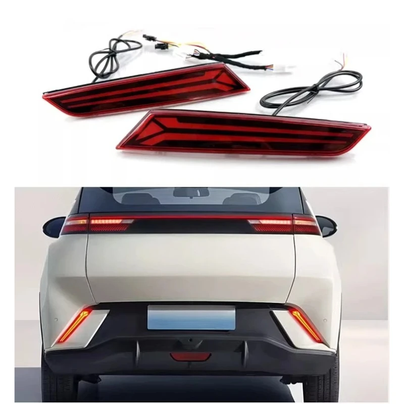 

For BYD Seagull 2023 2024 2025 Car LED Rear Bumper Light Reflector Driving Brake Warning Light Rear Fog Lamp Dymanic Turn Signal