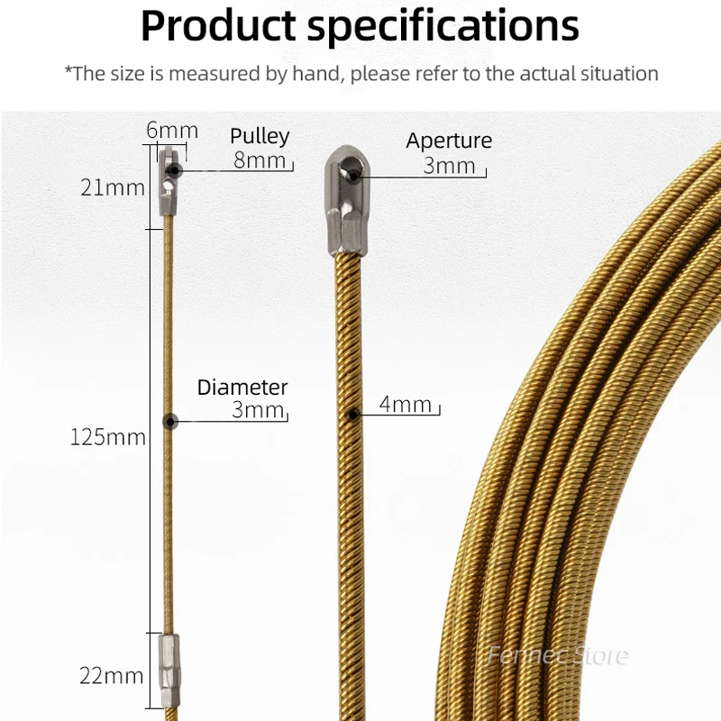 Wire Lead Threading Device Tool Wire Puller with Pulley Threading Cable Retractable Aid Wall and Electrical Conduit 20M 30M