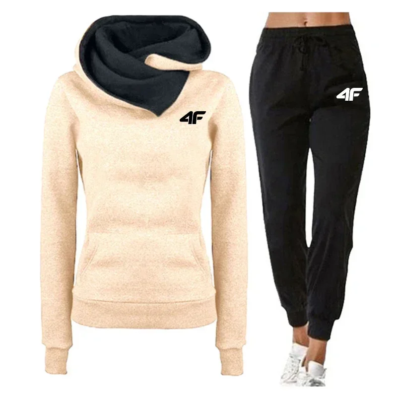 Outdoor Hot Sales Daily Damen-Trainingsanzug, Hoodies, lange Ärmel, lässig, einteilig, Sweatshirts, Jogginghosen, Komfort, Joggen, Sport