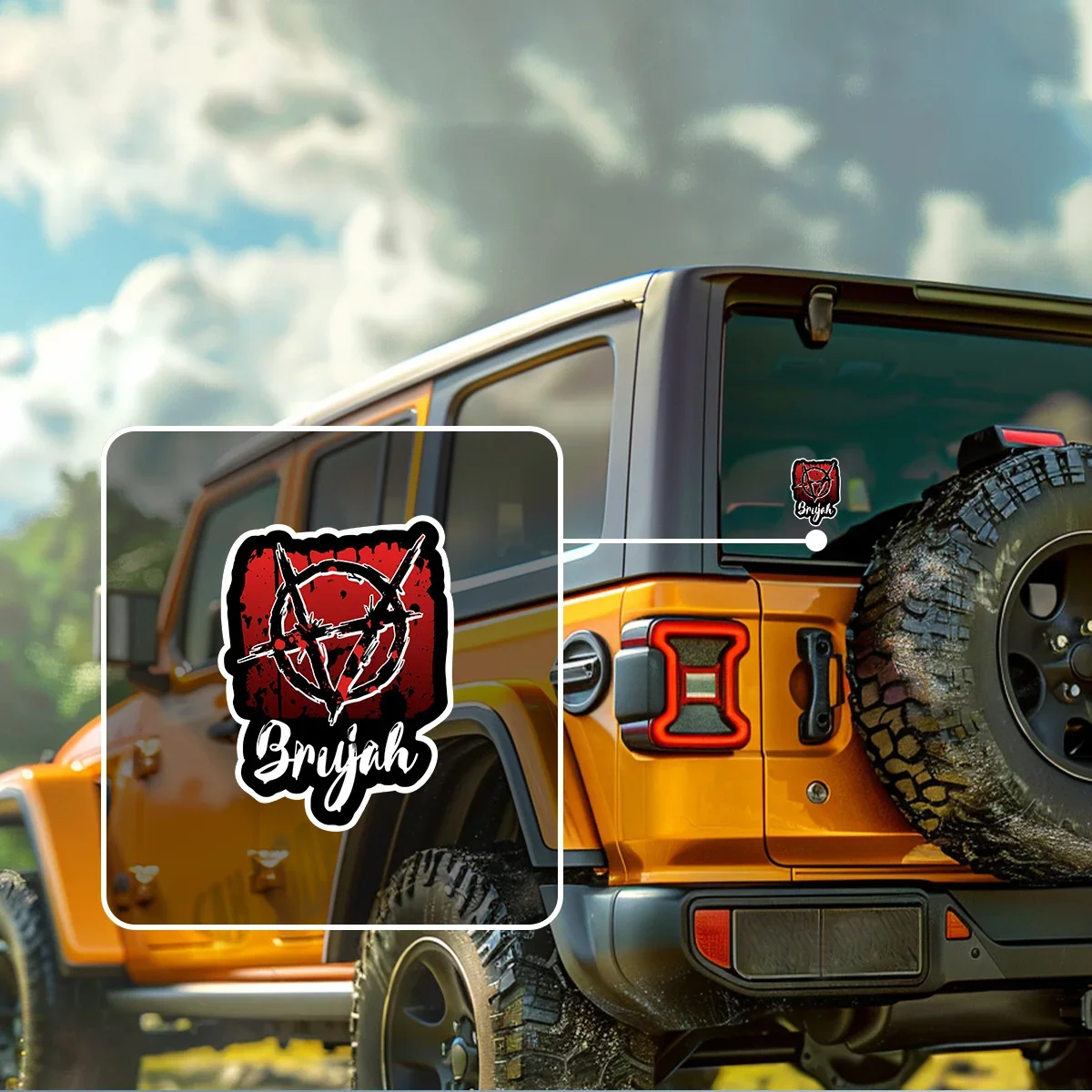 قطعة واحدة من ملصق شعار "Brujah" - ملصق فينيل عالي الجودة للسيارة ولوح التزلج والكمبيوتر المحمول - فيبي مميز قابل للإزالة