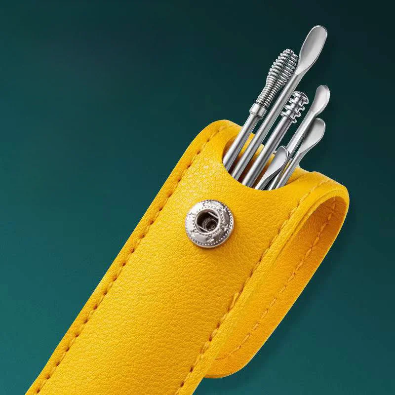 6pcs Ear cleaning and ear scorer set, keychain screw ear scorer, ear scorer, ear picker cleaner, ear picking tool set