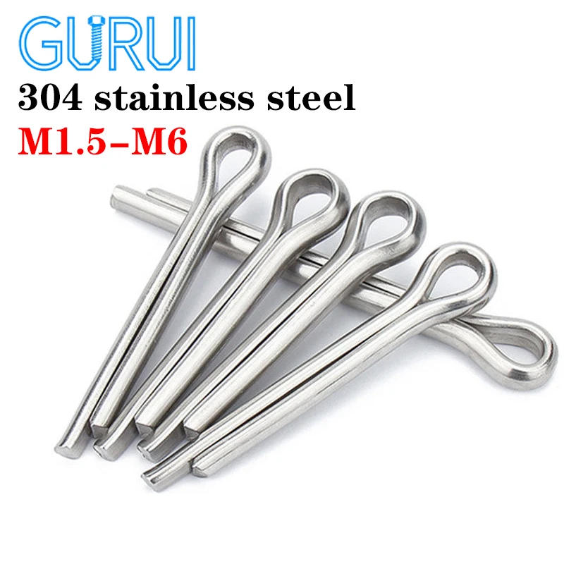 

M1.5 M2 M2.5 M3 M4 M5 M6 Split Pins Cotter Fixings 304 Stainless Steel Link Split Cotter Pin for Automotive Repair