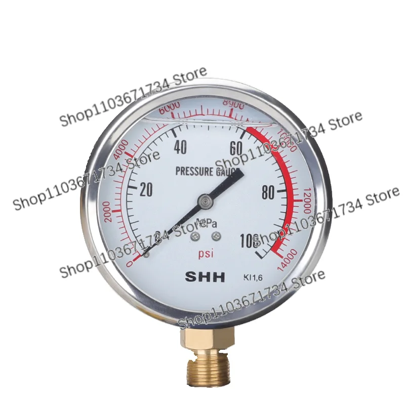 

Hydraulic Tool High-pressure Shock-absorbing Pressure Gauge 0-100mpa 1000kg Shock-absorbing Pressure Gauge