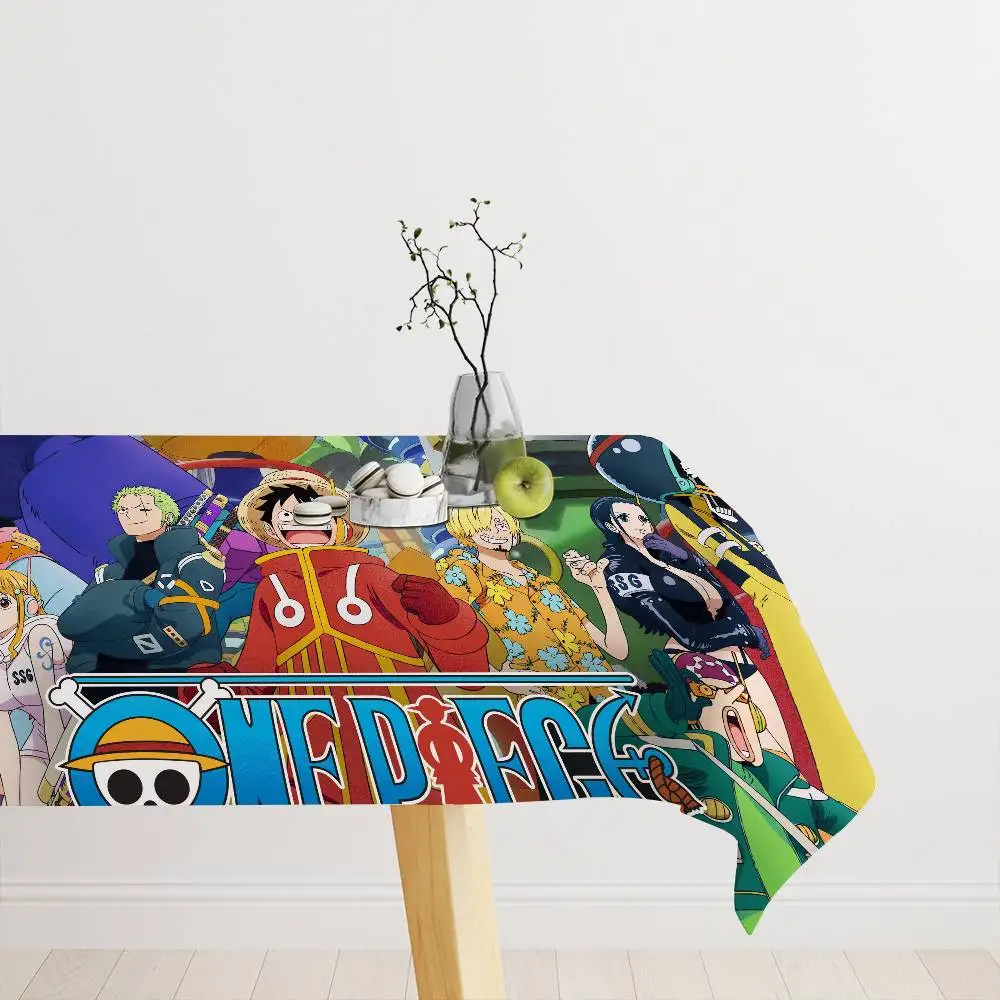 Anime One P-Piece Waterproof And Oil-proof Tablecloth Bedside Table Dustproof Decorative Cloth Living Coffee Tablecloth