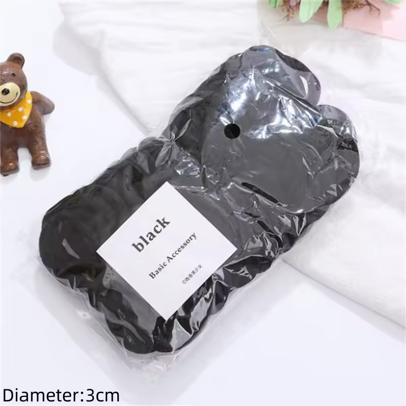 50pcs Black Elastic Hair Band Leagues Ties Colets Scrunchies Springs Gum Accessory For Girl Women No Damage Pigtails Holder Set - Image 35