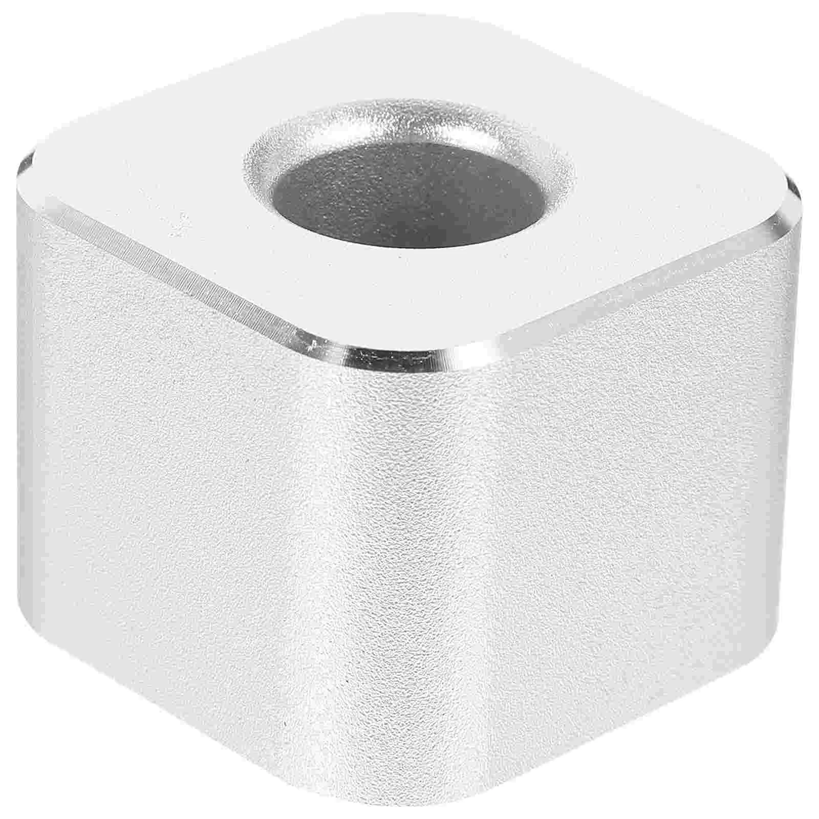 

Desk Pen Holder Aluminum Alloy Stand Metal Single Base Home Silver for Students