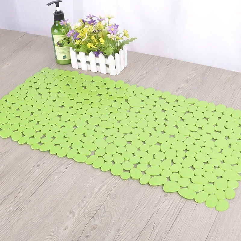 Mat Bathtub Bath Mat PVC Large Bathtub Safety Shower Non-slip Bathroom Mats With Suction Cups Pebbles Floor Mat 70*36cm