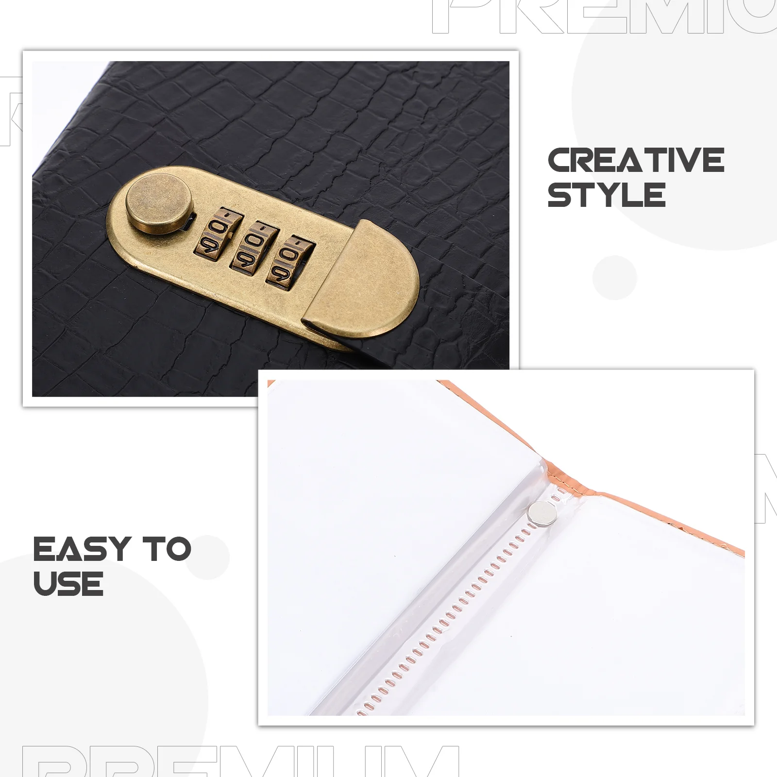 Save Money Challenge Binder Password Lock PU Cover 100 Envelopes Budget Planner Organizer Savings Tracking Financial Goals Book