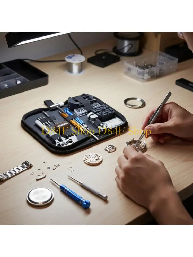D84F 138Pcs Tool Watch Repair Set For Beginner And Professional With Storage Case