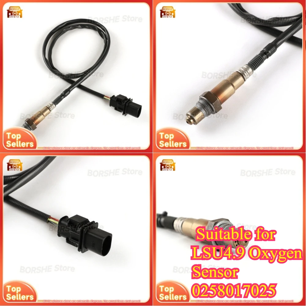 

Suitable for LSU4.9 Oxygen Sensor 0258017025 Motorcycle O2 Sensor High Precision Fuel Efficiency Improvement Engine Performance