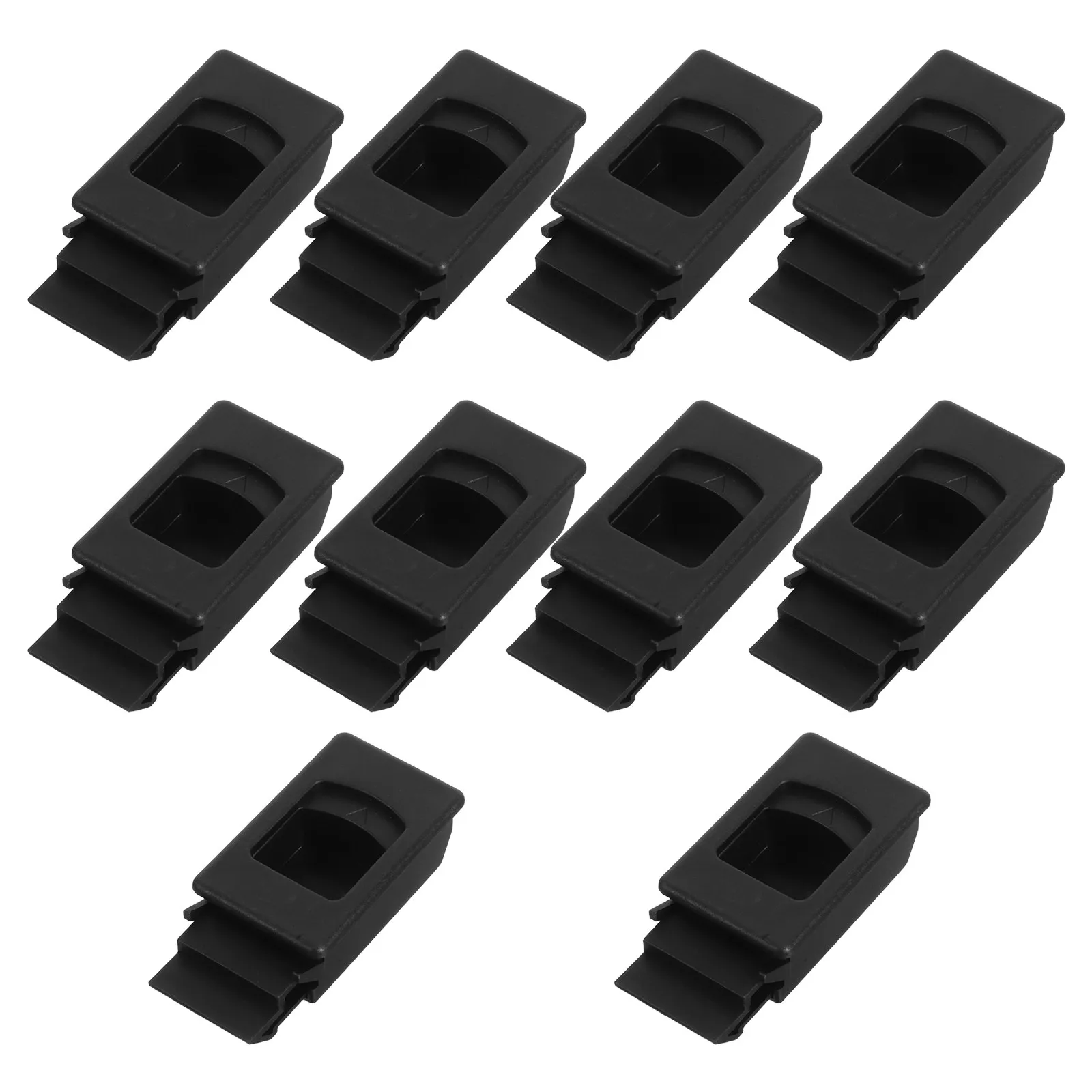 10Pcs Plastic Cabinet Door Latch ABS Engineering Material Easy Installation Hidden Push Lock for Home Office Commercial Use