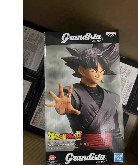 Bandai-Original Anime modelo brinquedos para meninos, figuras de ação, boneca de coleção, Grandista, Nero, Dragon Ball, Super Black Goku, Em Stock