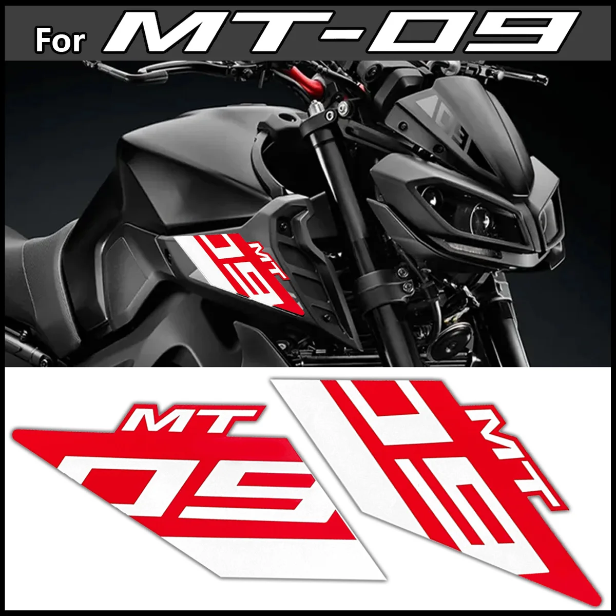 

Для MT09 MT-09 MT 09 аксессуары для мотоциклов, наклейки, боковая наклейка на воздухозаборник, обтекатель бака, боковой корпус мотоцикла, наклейки на воздухозаборник