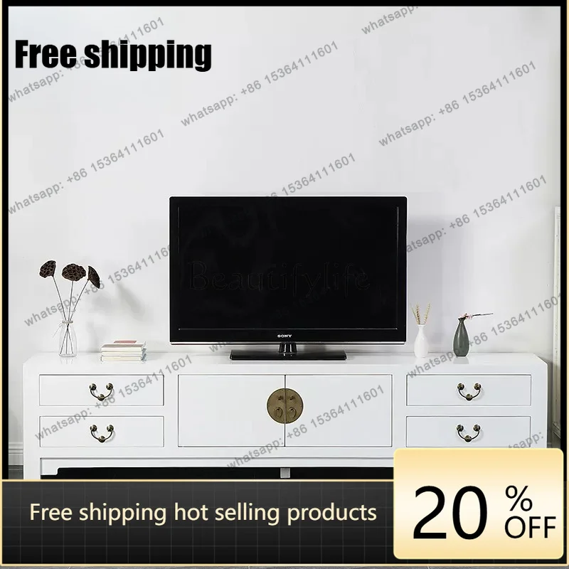 XX. Chinese neoclassical imitation living room solid wood TV cabinet/custom