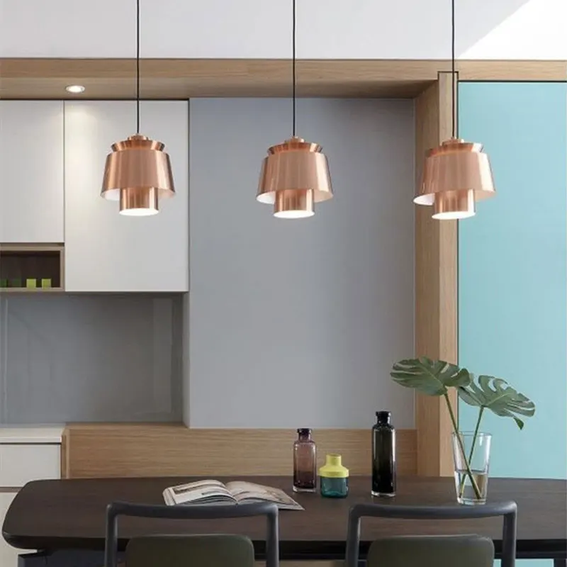 Dänischer Designer Restaurant Kronleuchter nordische moderne minimalist ische kreative Persönlichkeit Schlafzimmer Nacht Studie Bar goldenen Kronleuchter