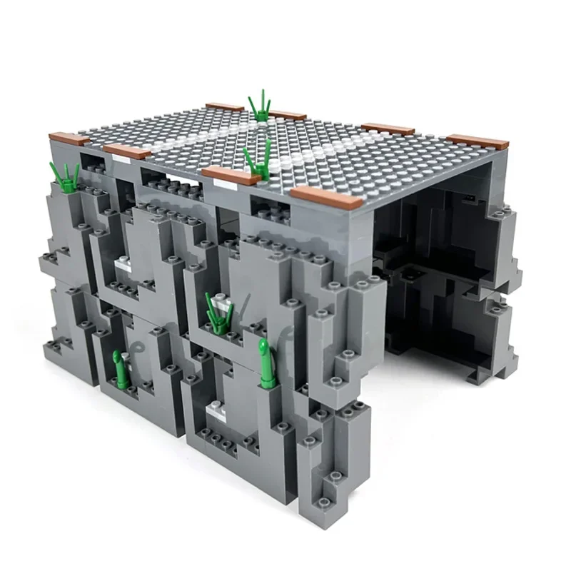 MOC Trem Túnel Blocos de Construção para Crianças, Figuras Educacionais Compatíveis, Cenas Modelo, Tijolos Montar Brinquedos, Presentes Acessório